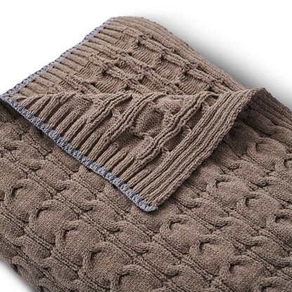 Cable Knit Throw Blanket