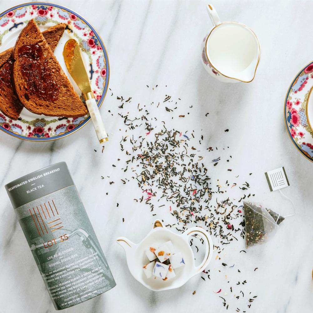 English Breakfast (Decaf) tea by Lot 35 in breakfast setting