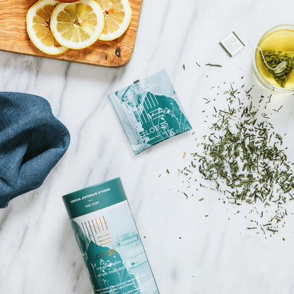 Cup of Kyushu Japan Sencha tea by Lot 35