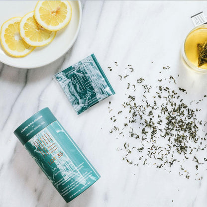 Cup of Organic Jasmine Gold Dragon loose leaf tea tea by Lot 35