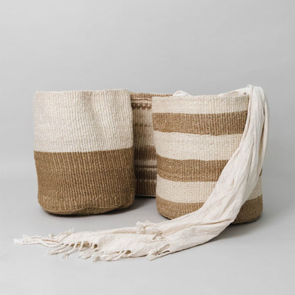 18" Sisal Basket | Stripes Home Decor