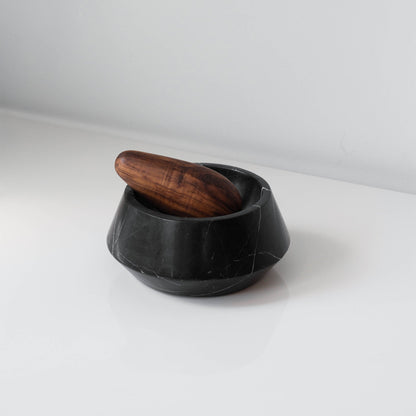 Holbox Mortar and Pestle | Black Serveware Black Marble OS