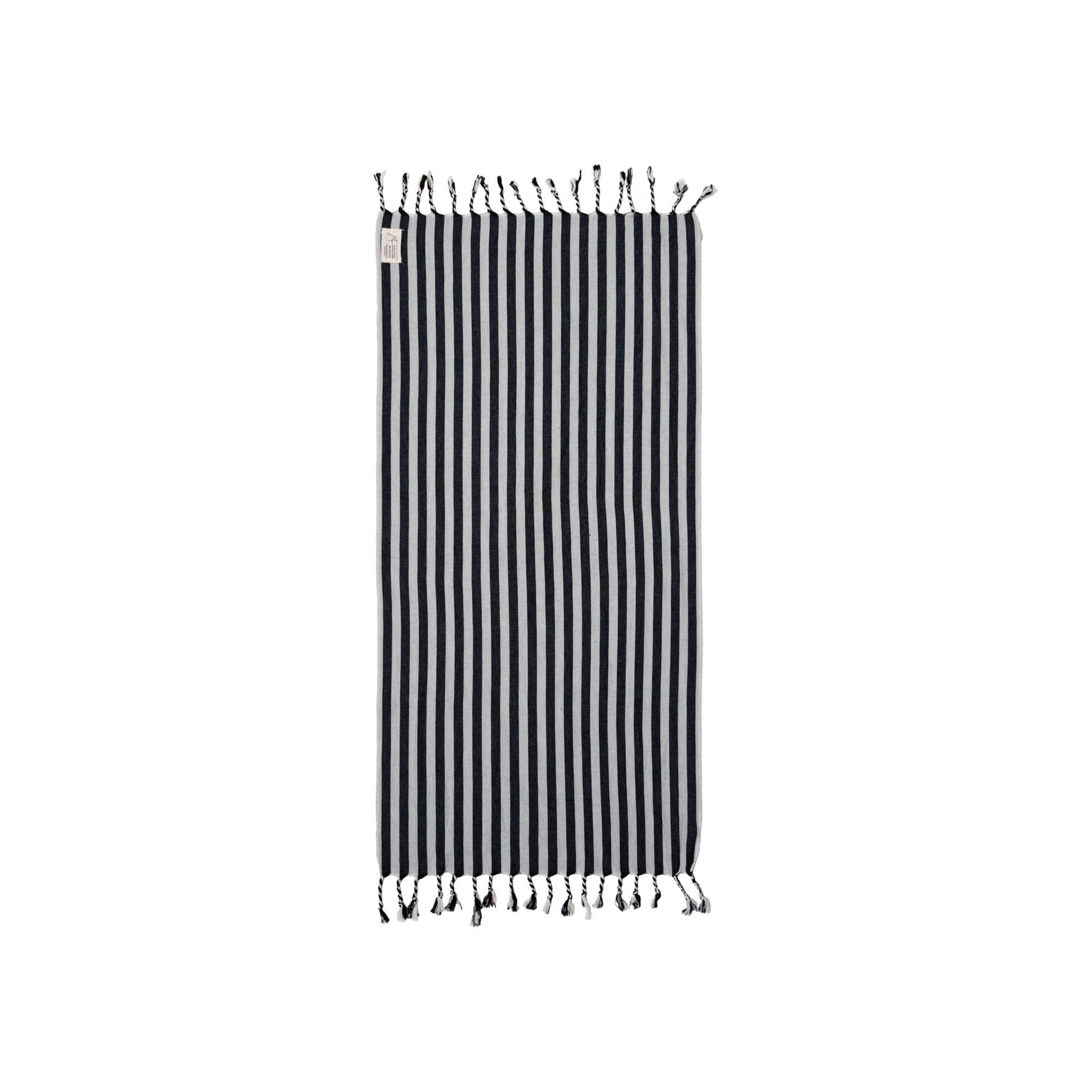 Turkish Hand Towel | Black Stripe Home Textiles