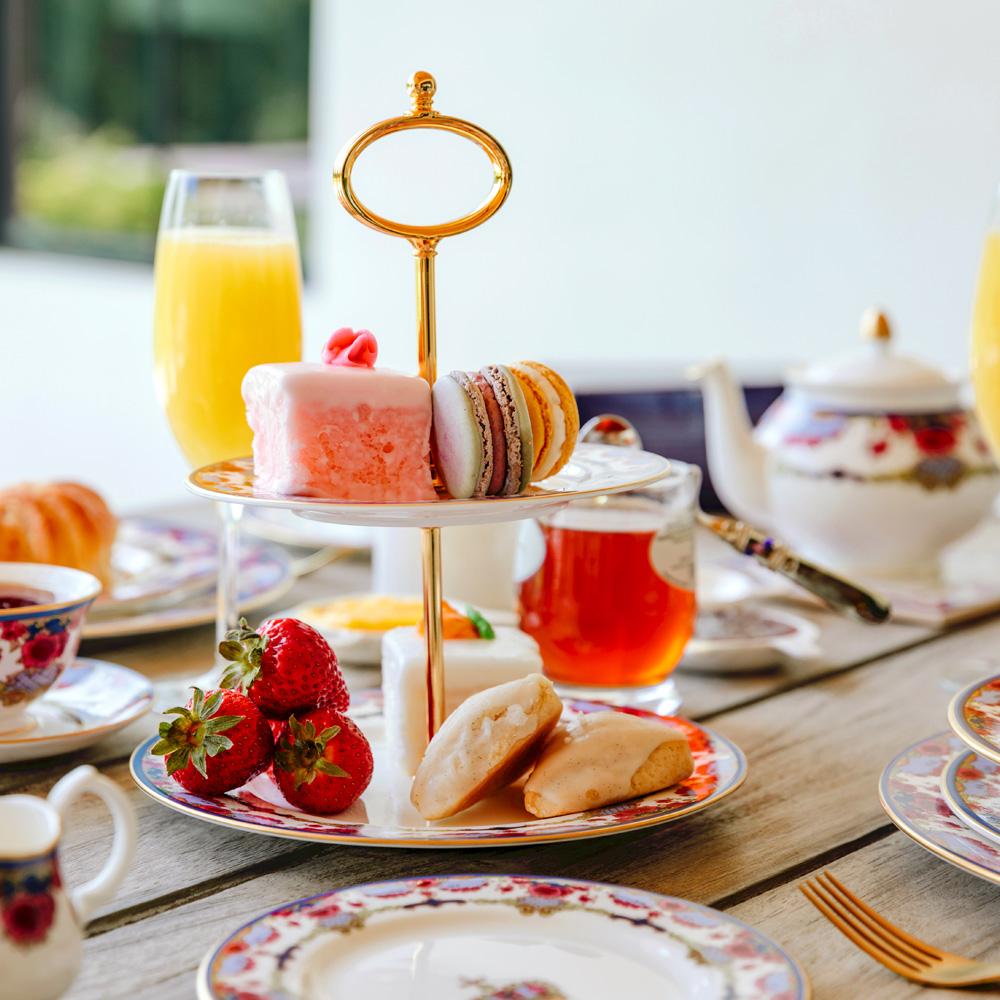 Empress Royal China 2-Tier Cake Plate with Sweets