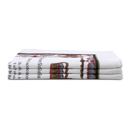 Empress Royal Pattern Tea Towel Stacked